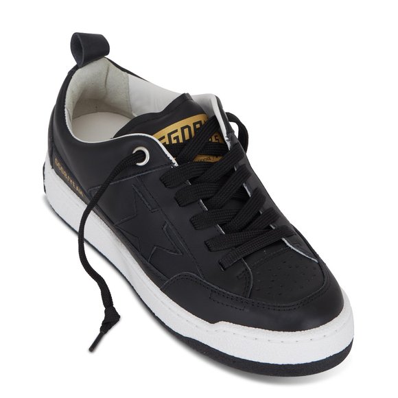 NIB Golden Goose Yeah! Black Leather Sneaker, 39 - Picture 1 of 16